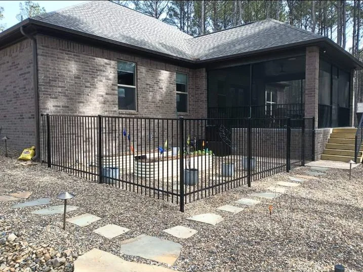 Chain-link fence installation